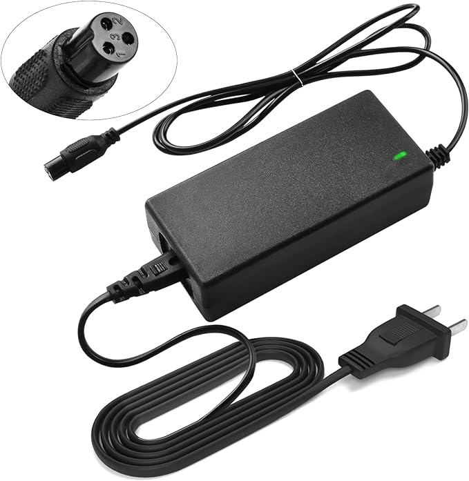 Electric Scooter Charger - 36V/42V 3-prong (standard) GX16